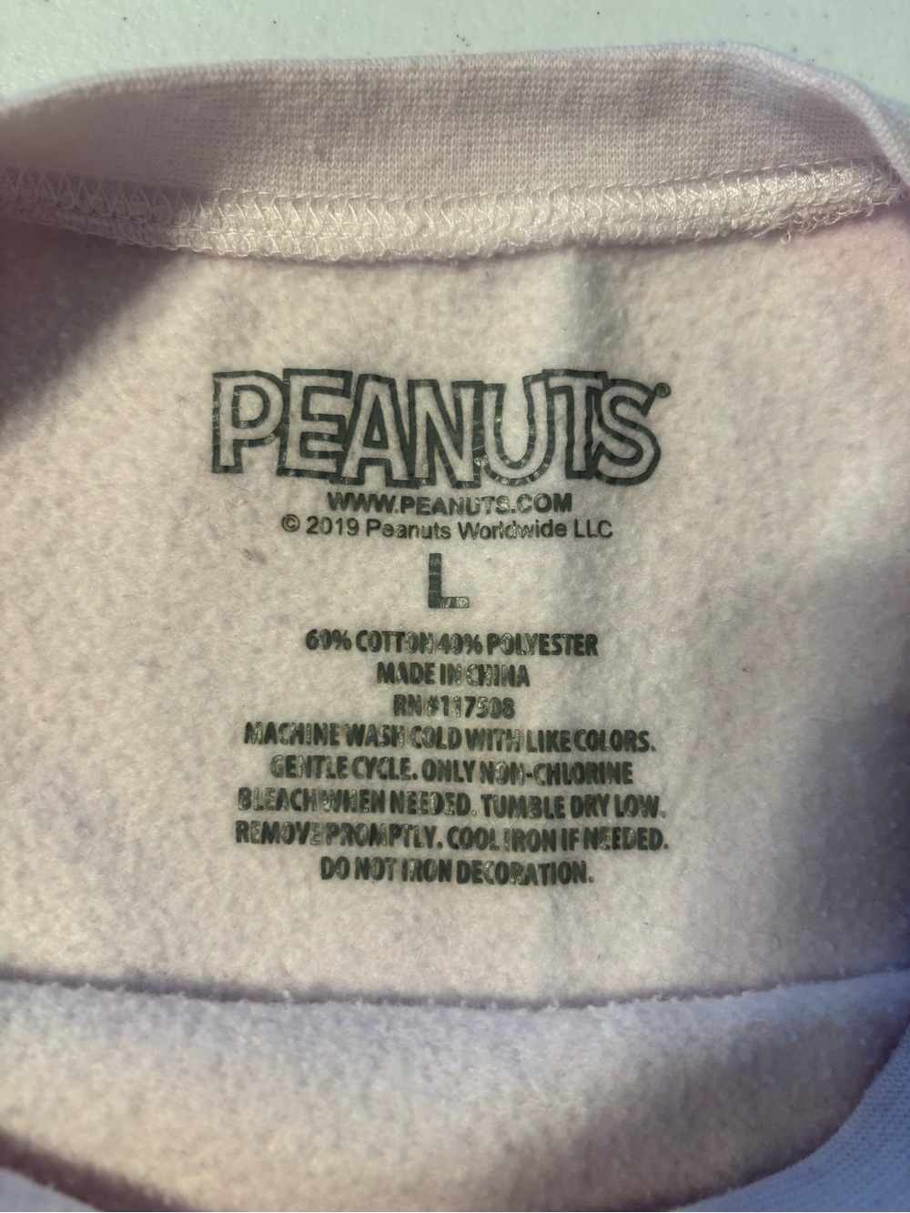 Good Grief light Pink Peanuts Holiday Sweatshirt - Picture 3 of 4